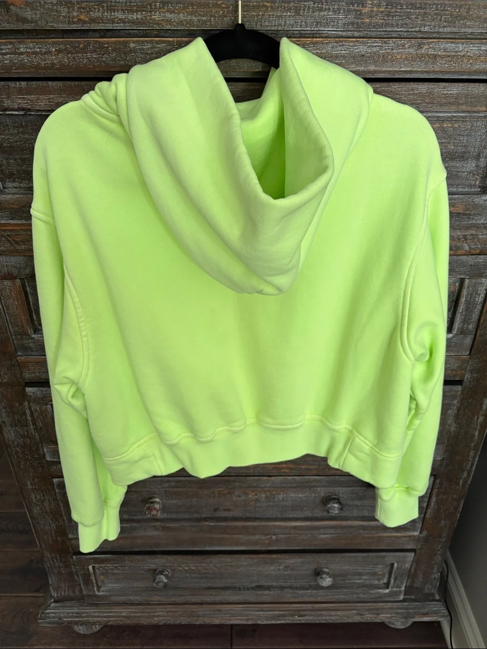 Free People Neon Lime Zip Hoodie